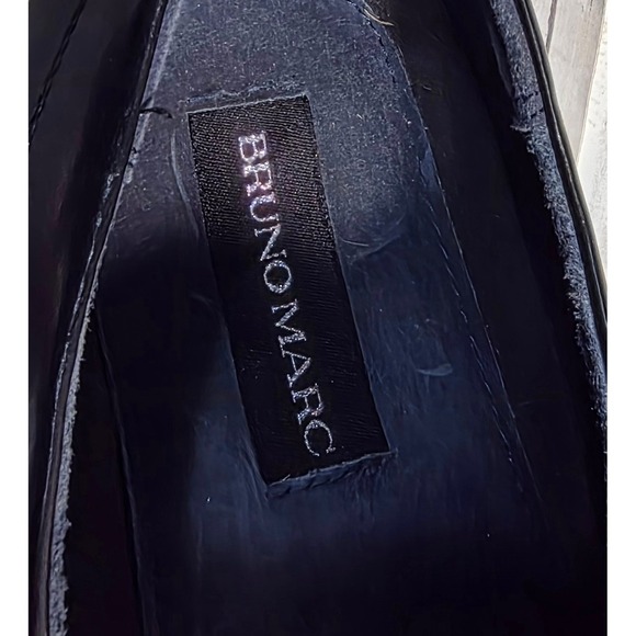 BRUNO MARC Mens Black Leather Square Toe Lace Up Dress Shoes Size 15 main image 9